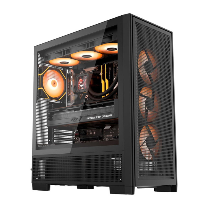 DarkFlash AIRNOVA Big Tower Computer Case (Black) + 3 Fans