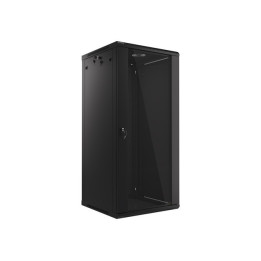 Lanberg 19" Wall-Mount Rack Cabinet 27U/600x600 V2 Black (Flat-Pack)