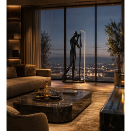 Immax SILUETTE Glam  Human Shadow 200 cm – Sculptural Floor Lamp, Fiberglass, Black, LED SMART 90W