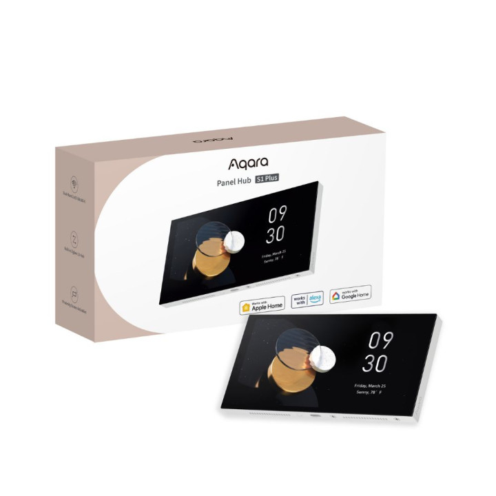 Aqara S1 Plus Panel Hub EU – умный настенный выключатель с Zigbee/Wi-Fi хабом, 2 канала, 8A, сенсорное управление, совместимость