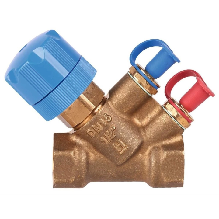 Resideo Braukmann Kombi-2-plus regulating and measuring valve for low flow, return, female thread 1/2 inch