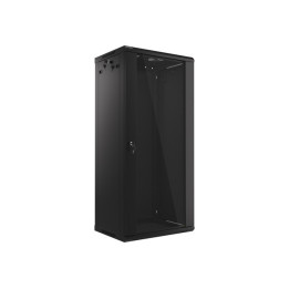 Lanberg 19" Wall-Mount Rack Cabinet 27U/600x450 V2 Black (Flat-Pack)