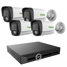 Zestaw do monitoringu Tiandy 8Mpx 4 kamery IP 20-kanałowy NVR 4K