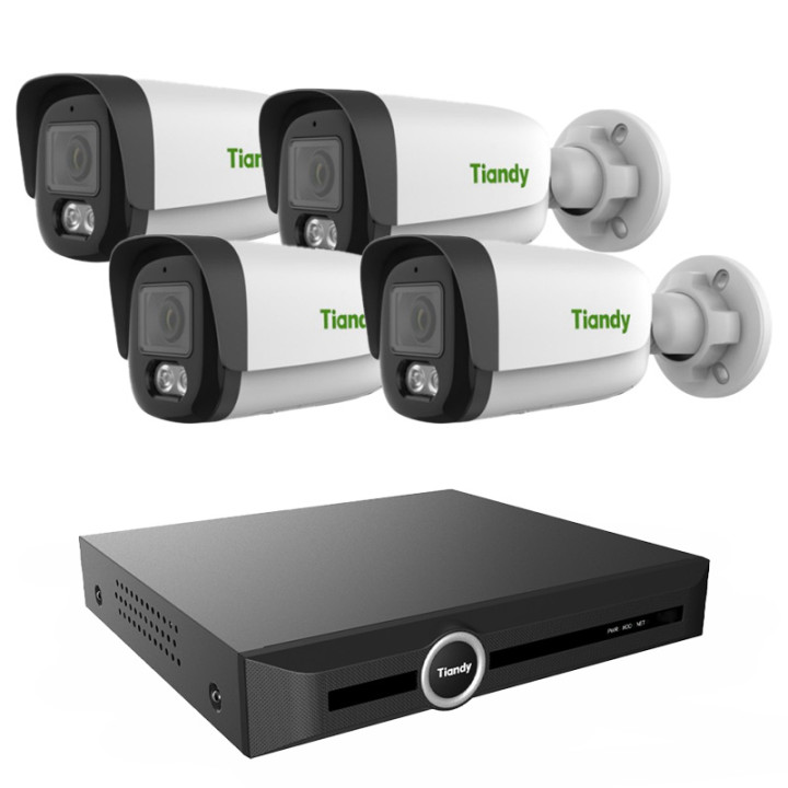 Zestaw do monitoringu Tiandy 8Mpx 4 kamery IP 20-kanałowy NVR 4K