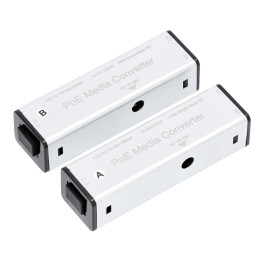 Gigabitowy konwerter światłowodowy na Ethernet VidiLine VIDI-FZW-MC-1GB z PoE, zasięg do 3 km