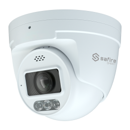 SAFIRE SMART SF-IPT511ZCA-4I1-SL 4MP Turret IP Camera with PoE, Wi-Fi, IP67, Dual Illumination