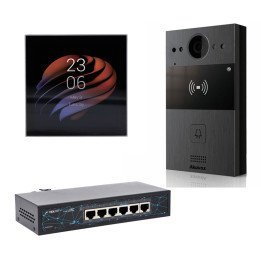 Kit videocitofono Akubela PoE con pannello Akuvox R20A e stazione interna PS51