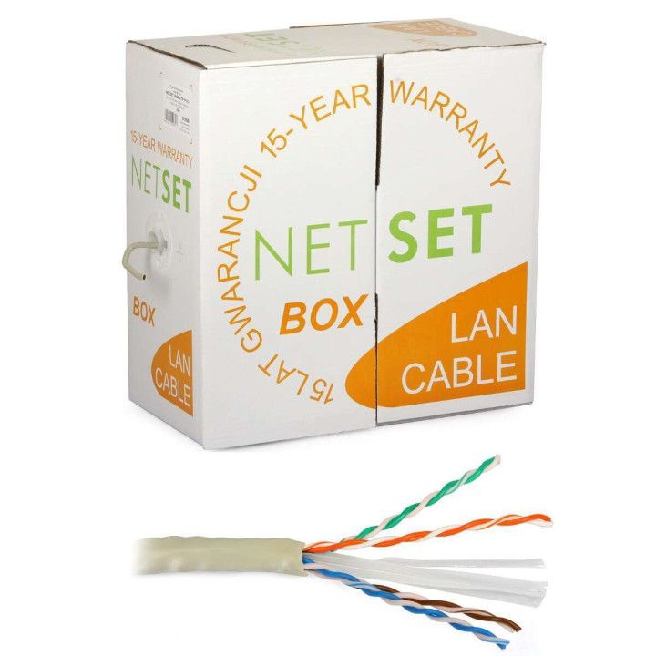 NETSET-U-UTP-6E-BOX Cat 6 U/UTP Indoor Network Cable 305m