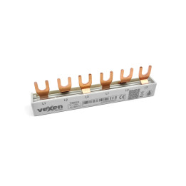 MCB busbar 10mm2, 3 phase, fork type, 106mm, 6 modules