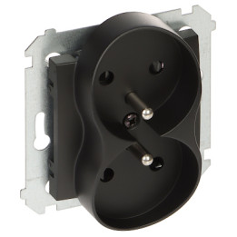 KONTAKT Simon DGZ2MZ.01/49-SIMON54 Double Wall Socket, 16A 250V, Schuko Type F, White