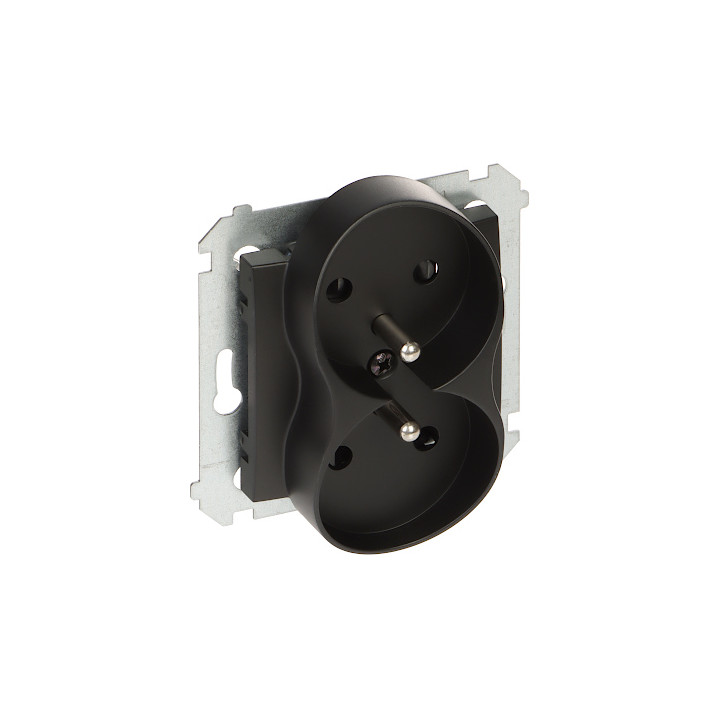 KONTAKT Simon DG2MZ.01/49-SIMON54 Двойная настенная розетка, 16A 250V, Schuko тип F, белая