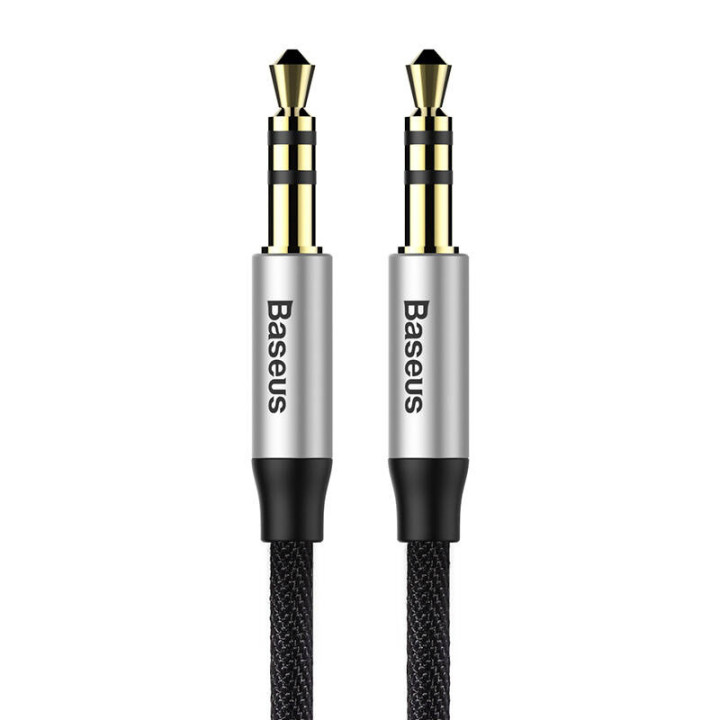 Baseus Yiven M30 Audio Cable 3.5mm Male to Male 1.5m Silver+Black CAM30-CS1