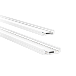 Low-profile surface-mounted magnetic track TR26 white 2m