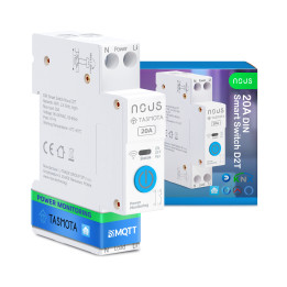 Nous D2T DIN Smart Switch 20A mit Tasmota (1 Kanal, mit PM, ESP32)