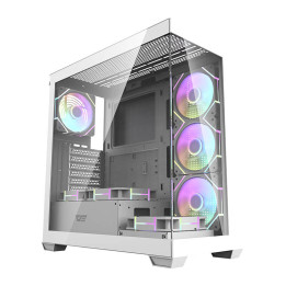 Darkflash DS900 White Computer Case + 7 ARGB Fans
