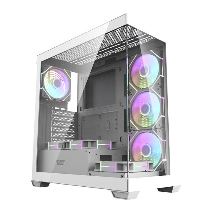 Компьютерный корпус Darkflash DS900 (белый) + 7 вентиляторов ARGB