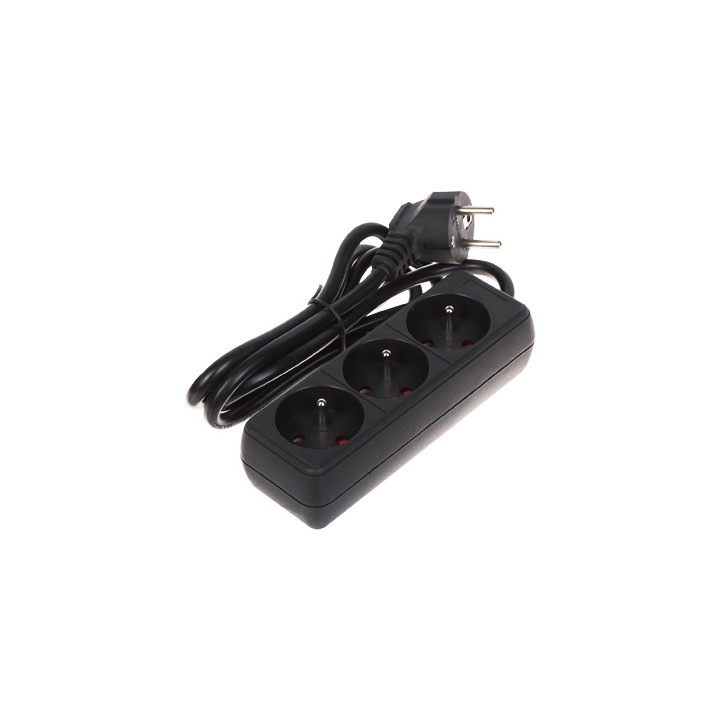 Удлинитель PR-1.5M-3G/B 3 розетки 1.3м кабель 16A 230V – Французские розетки
