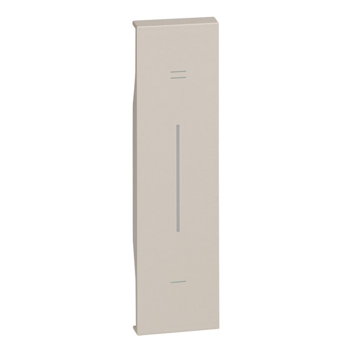 Couvercle éclairable, 1 module - symbole + et -. Pour les appareils article K4672M2L, K4652M2 et K4652M3. Sable