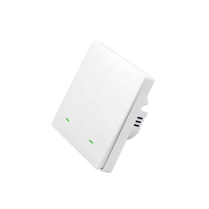 SmartWise B62 UNI Wi-Fi + eWeLink-Remote, 2-клавишный интеллектуальный настенный выключатель, универсальная проводка, физическая