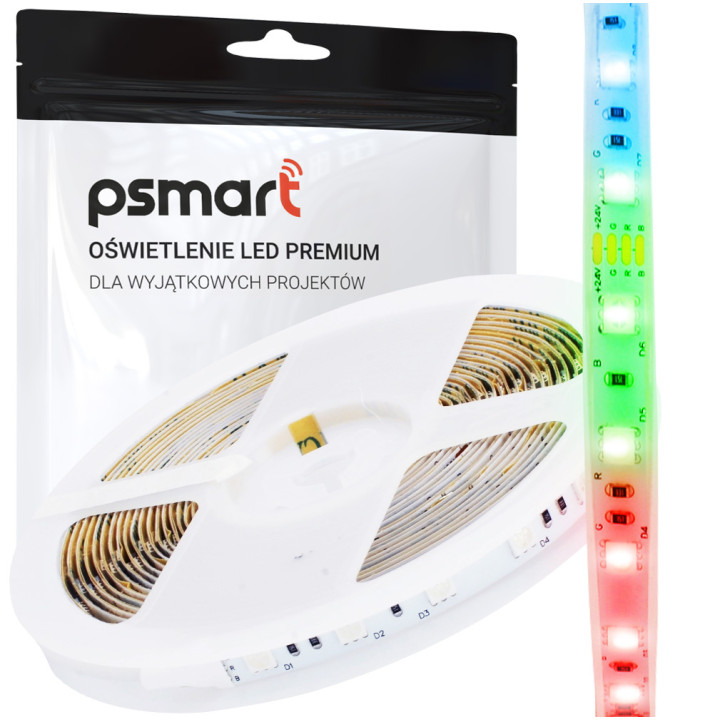 Taśma LED Psmart 24V RGB SMD 5050 60LED/m 5m