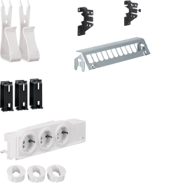 Hager UM00M2 Multimedia Kit with 3 Socket Outlets