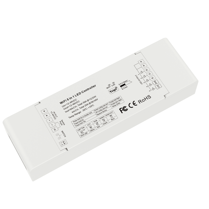 Tuya 5-in-1 WiFi + RF RGB+CCT SD HUE LED Controller 5904496827200