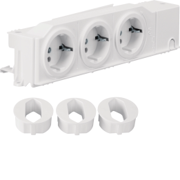 Hager VZ00AS Universal 3-Way Socket, DIN Rail