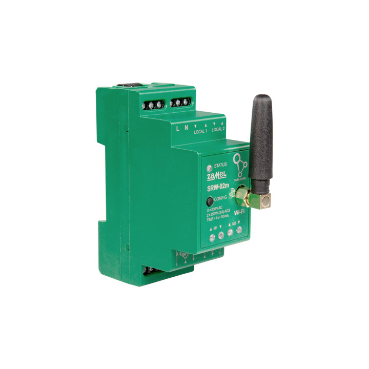 ZAMEL SRW-02M Wi-Fi Roller Shutter Controller 230V AC for Smart Home