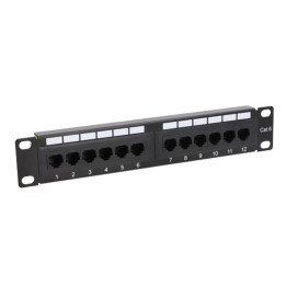 VidiLine R10-PP12 Patch Panel Rack 10" 12 Ports Cat. 6 UTP 1U