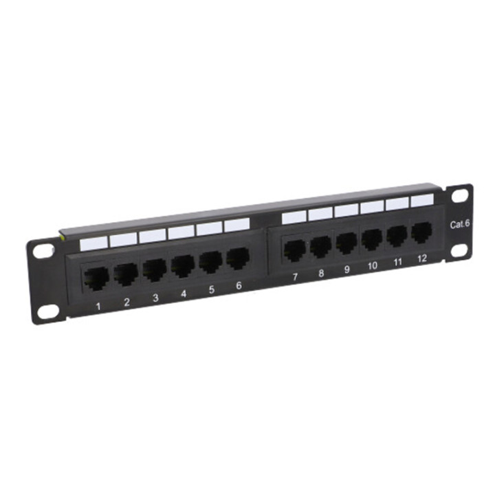 VidiLine R10-PP12 Patch Panel Rack 10" 12 Ports Cat. 6 UTP 1U