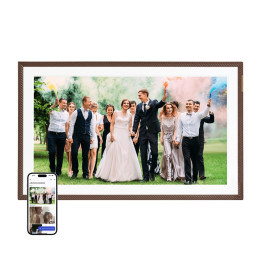 ARZOPA D156 15.6" Digital Photo Frame (Dark Brown)