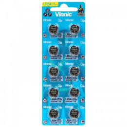 Vinnic L1131 LR54 189 RW89AG10 KA54 LR1130 L1131 V10GA Щелочные батарейки 68 мАч 1,5 В 10 шт.