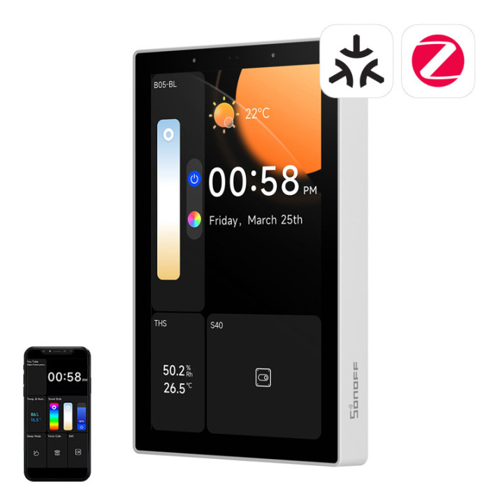 SONOFF NSPanel Pro 120 Smart Control Panel with Matter, Wi-Fi, Zigbee, Bluetooth (White)