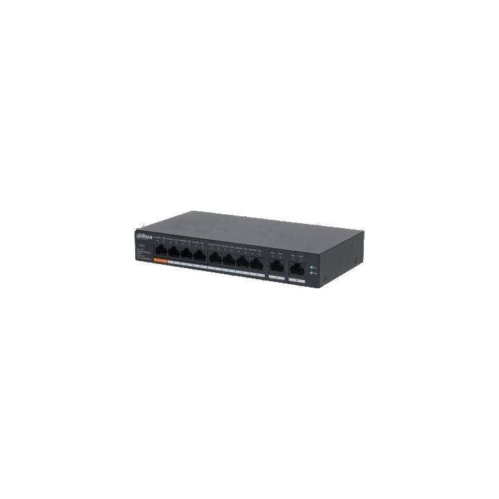 Przełącznik sieciowy Dahua CS4010-8GT-60-V2 PoE VLAN 8xRJ45 1Gb 2xRJ45 łącze nadrzędne 60W