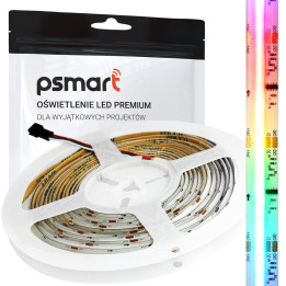 Pasek LED COB Psmart 24V RGB-IC WS2811 JST+INJECT 10mm IP65 720 LED/m 5m