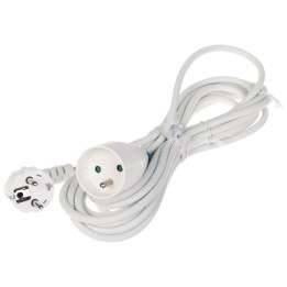 Удлинитель с заземлением PS-3X1.0-5M/W 3 розетки 5м Белый