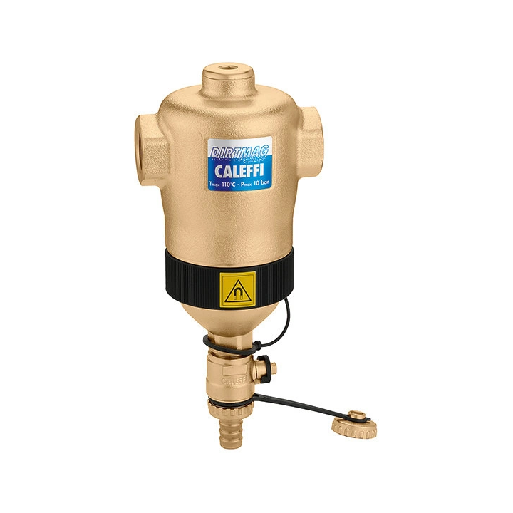 CALEFFI DIRTMAG 546318 – brass dirt separator with magnet 1 1/2"