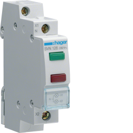 Hager SVN126 Green & Red Indicator Light 230V AC