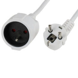 BLOW PS-3X1.5-3M/W 3-Way Power Strip with Grounding, 3m Cable, 16A/230V, Schuko Sockets, White
