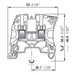 ENTRELEC HDM609 DIN terminal block screw 0.5-10mm² gray