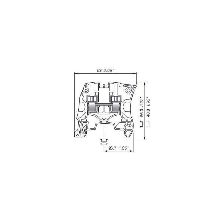 ENTRELEC HDM609 DIN terminal block screw 0.5-10mm² gray