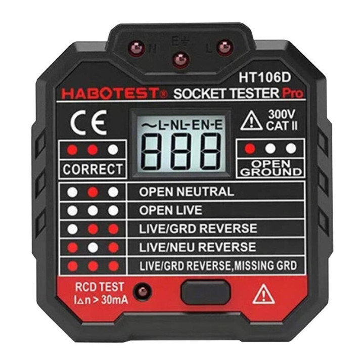 Habotest HT106D Socket Tester with Digital Display