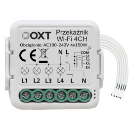 Мини-релейный модуль OXT 4 цепи WiFi TUYA