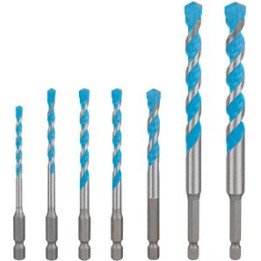 BOSCH 2608902370 7-Piece Hex Shank Drill Bit Set 4/5/6/6/8/10/12 mm