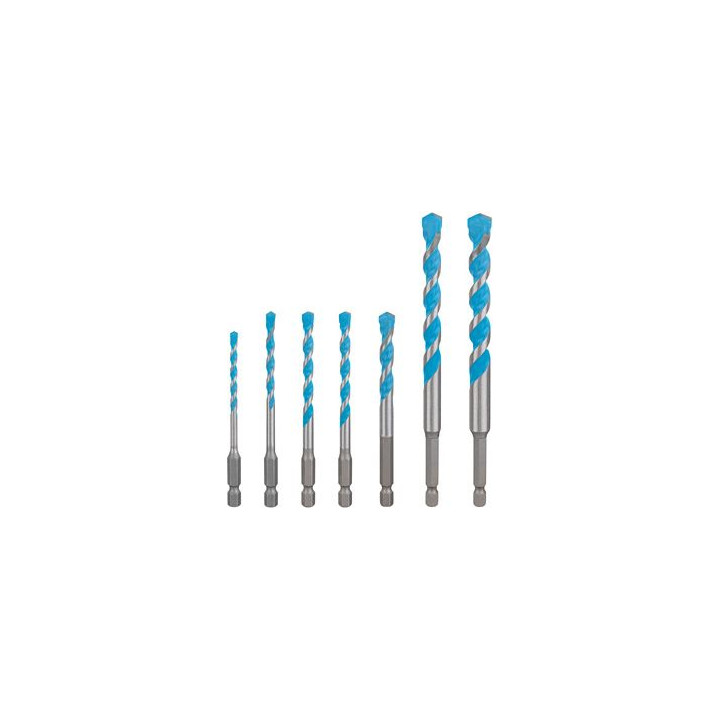 BOSCH 2608902370 7-Piece Hex Shank Drill Bit Set 4/5/6/6/8/10/12 mm