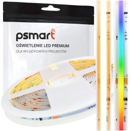 Taśma LED Psmart COB 24V RGBWIC 3000K IP20 10mm 784LED/m 5m