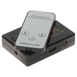 HDMI-SW-3/1-IR-4K 3x1 HDMI переключатель с ИК-пультом, разрешение 4K
