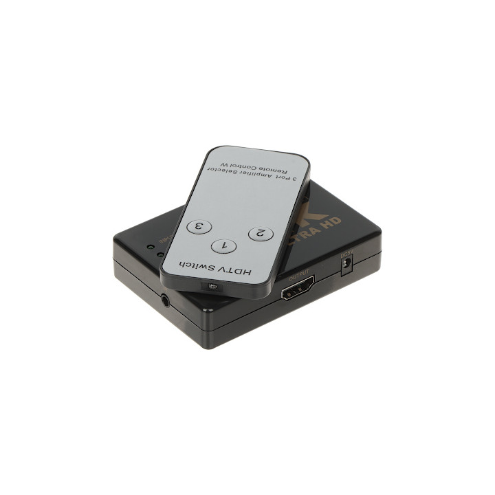 HDMI-SW-3/1-IR-4K 3x1 HDMI Switch with IR Remote, 4K Resolution