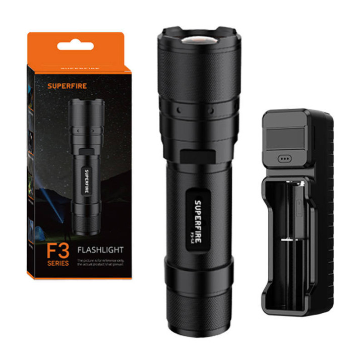 Superfire F3-L2 Flashlight, 570 lm