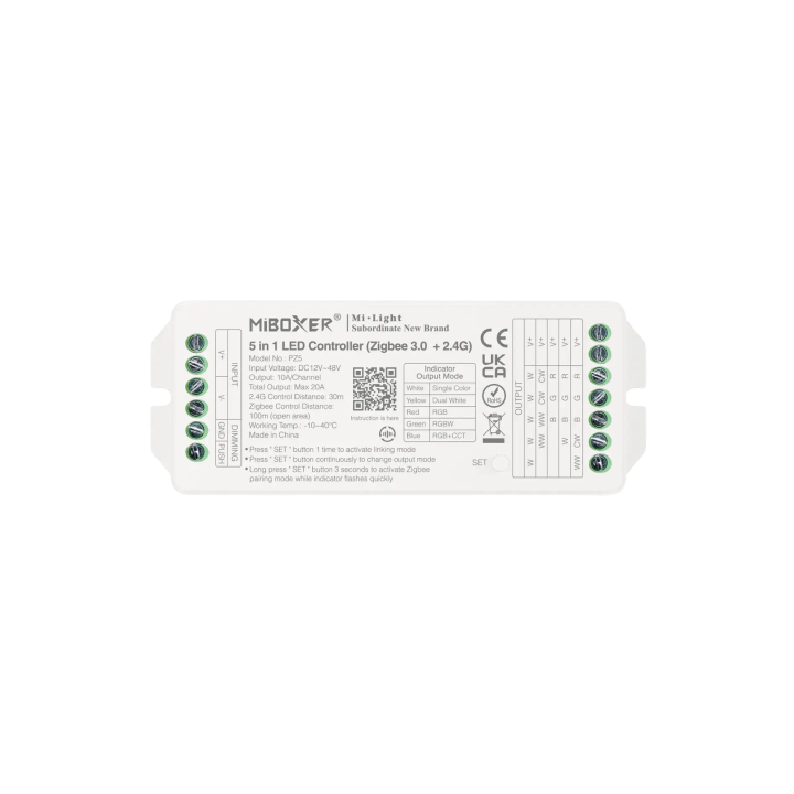Controller 5in1 RGB+CCT 12-48V 20A Zigbee 3.0 + 2.4G PZ5